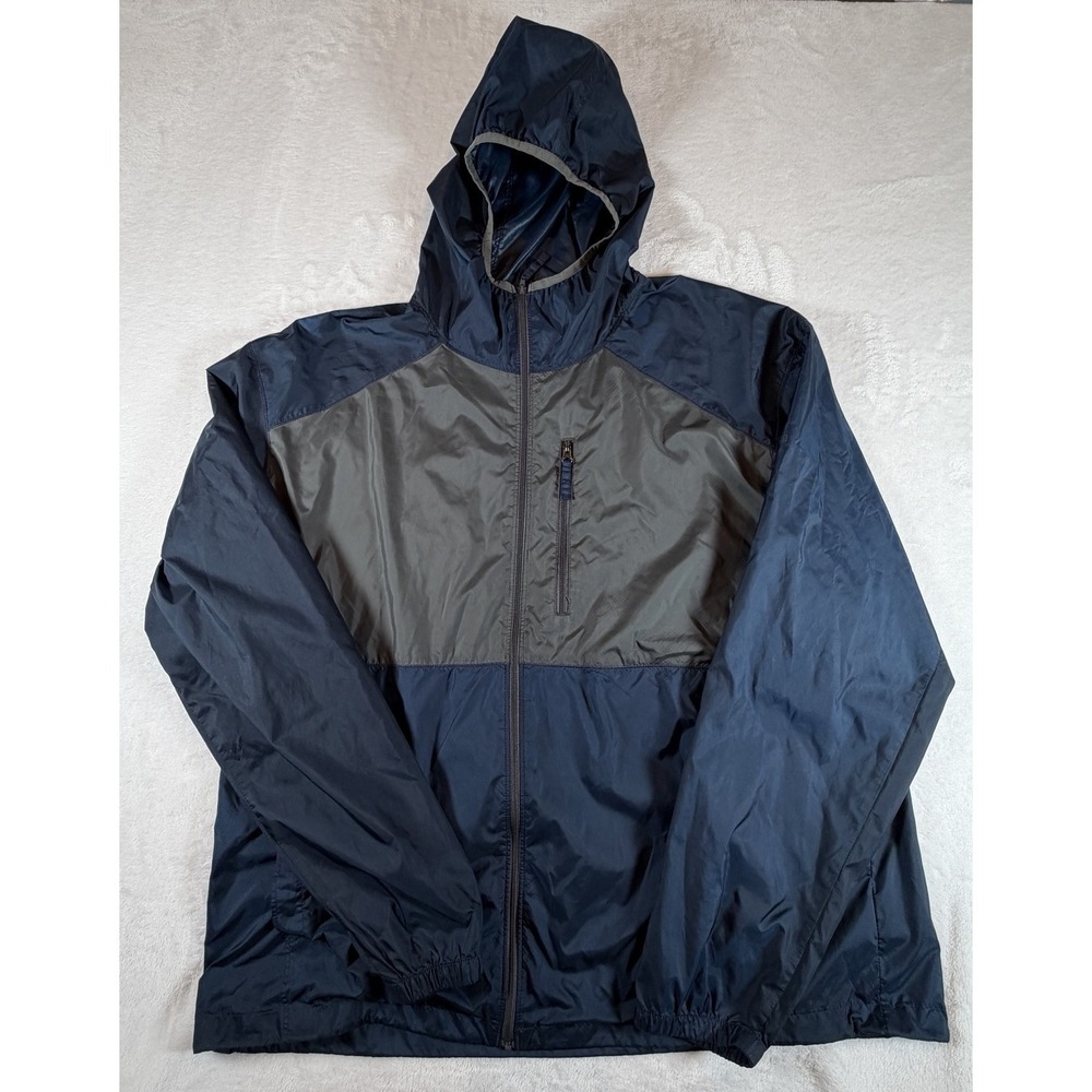 Columbia Flash Forward Jacket Mens XL Blue Hooded Lightweight Windbreaker